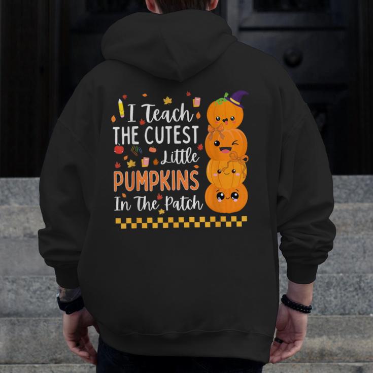 Cute Teacher Halloween For Women Men Teacher Pumpkin Men Zip Up Hoodie Back Print, funny design Cute Teacher Halloween For Women Men Teacher Pumpkin Men Zip Up Hoodie Back Print, funny design