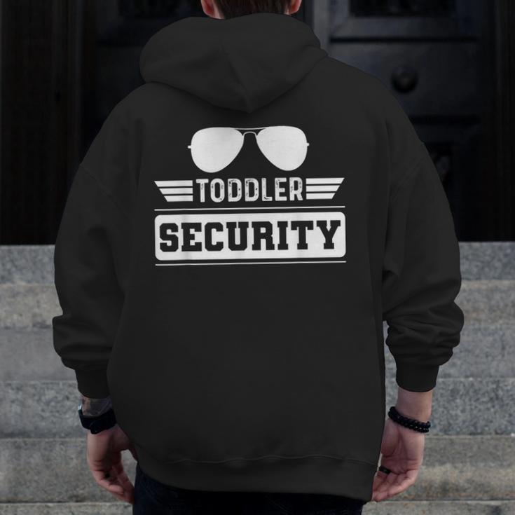Daycare Provider Toddler Security Childcare Worker Teacher For Men Women Kids Men Zip Up Hoodie Back Print, funny design