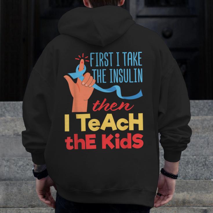 Diabetic Teacher Diabetes Awareness Insulin Blue Ribbon Men Zip Up Hoodie Back Print, funny design Diabetic Teacher Diabetes Awareness Insulin Blue Ribbon Men Zip Up Hoodie Back Print, funny design