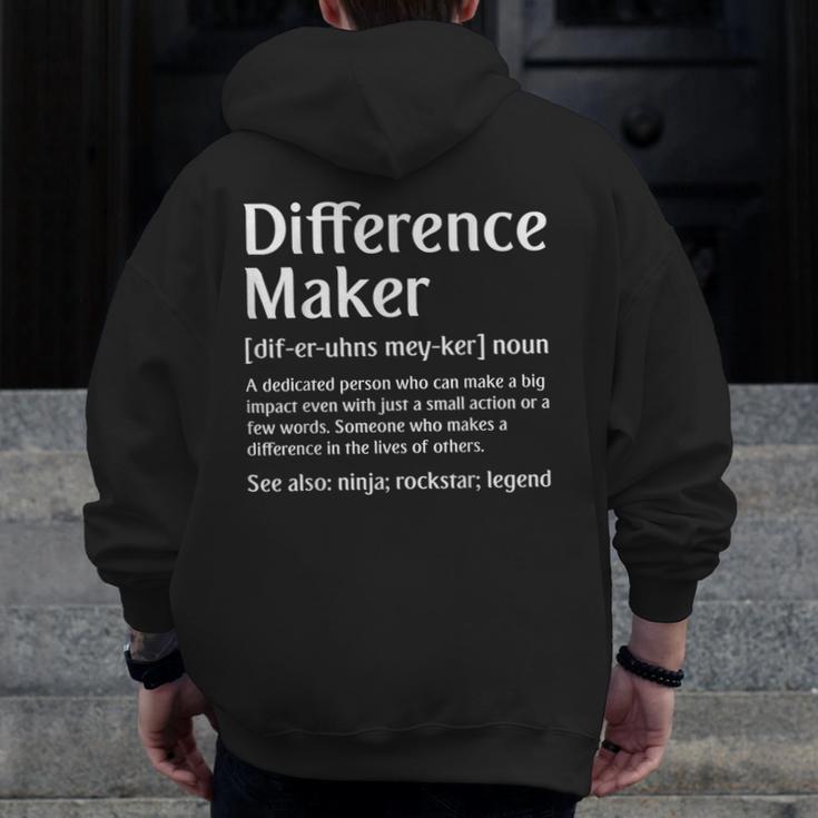 Difference Maker Definition Vintage Teachers Mom Boss Women Men Zip Up Hoodie Back Print, Couple Gifts, funny design Difference Maker Definition Vintage Teachers Mom Boss Women Men Zip Up Hoodie Back Print, Couple Gifts, funny design