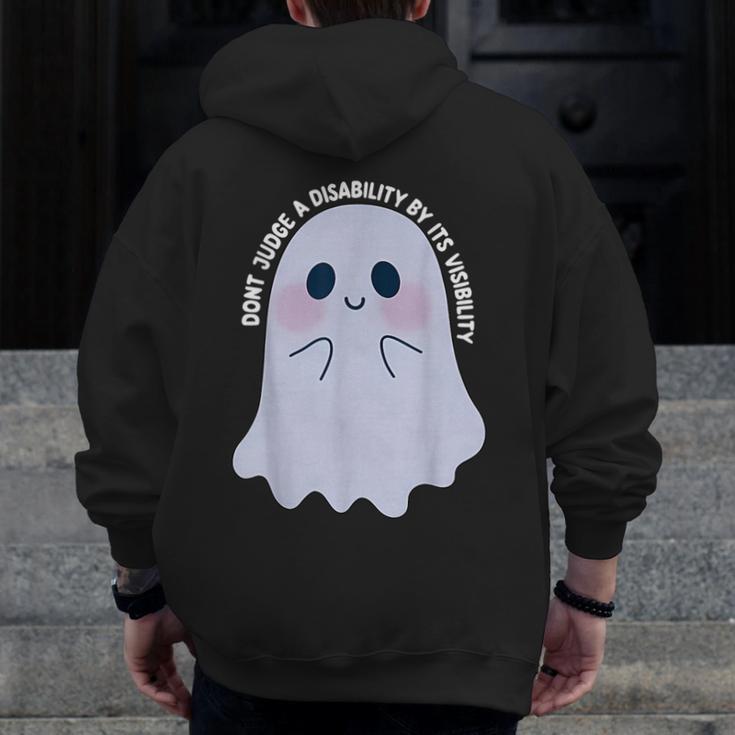 Dont Judge a Disability By Its Visibility Teacher Men Zip Up Hoodie Back Print, funny design Dont Judge a Disability By Its Visibility Teacher Men Zip Up Hoodie Back Print, funny design