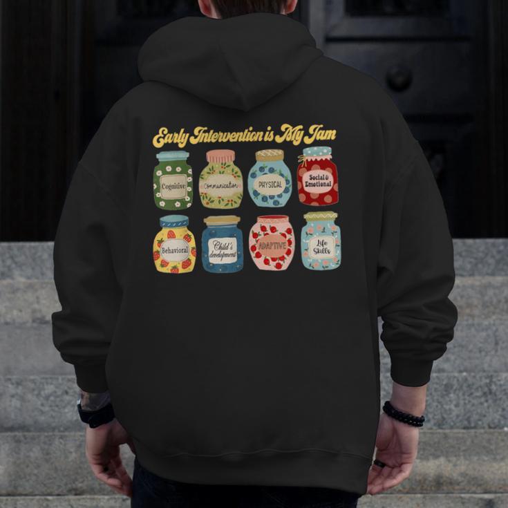Early Intervention Is My Jam Early Intervention Teacher Men Zip Up Hoodie Back Print, funny design Early Intervention Is My Jam Early Intervention Teacher Men Zip Up Hoodie Back Print, funny design