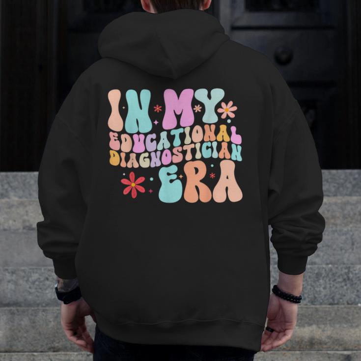 In My Educational Diagnostician Era Learning Support Teacher Men Zip Up Hoodie Back Print, funny design