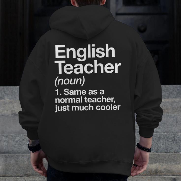 English Teacher Definition Back To School First Day Men Zip Up Hoodie Back Print, English Teacher Gifts, funny design English Teacher Definition Back To School First Day Men Zip Up Hoodie Back Print, English Teacher Gifts, funny design