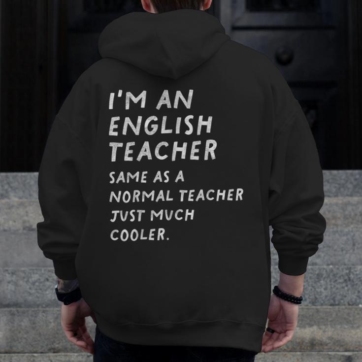 English Teacher Definition Men Zip Up Hoodie Back Print, English Teacher Gifts, funny design English Teacher Definition Men Zip Up Hoodie Back Print, English Teacher Gifts, funny design