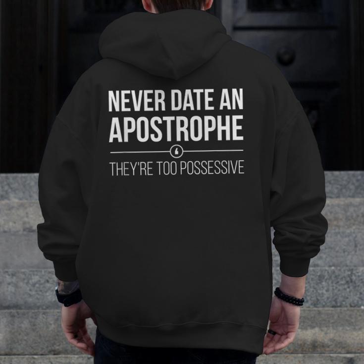 English Teacher Grammar Pun Shirt Men Zip Up Hoodie Back Print, English Teacher Gifts, funny design English Teacher Grammar Pun Shirt Men Zip Up Hoodie Back Print, English Teacher Gifts, funny design