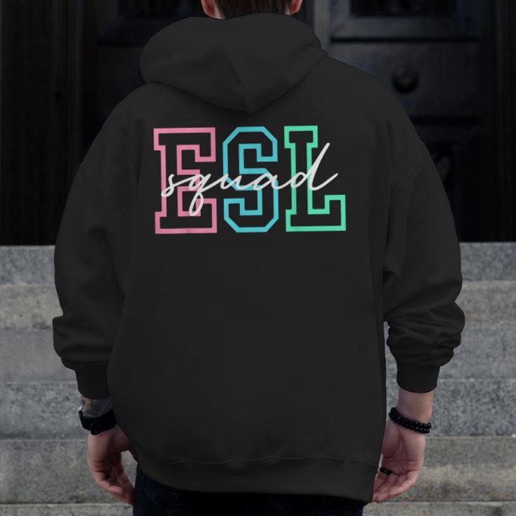 ESL Squad Teacher English As A Second Language Men Zip Up Hoodie Back Print, Esl Teacher Gifts, English Teacher Gifts, funny design ESL Squad Teacher English As A Second Language Men Zip Up Hoodie Back Print, Esl Teacher Gifts, English Teacher Gifts, funny design