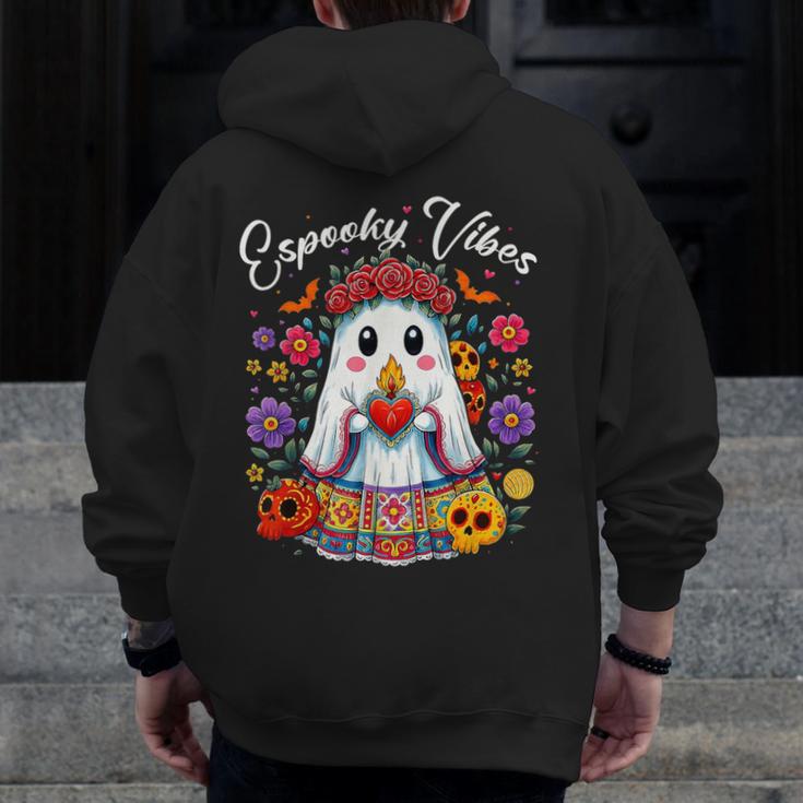 Espooky Vibes Maestra Halloween Spanish Mexican Teacher Men Zip Up Hoodie Back Print, funny design Espooky Vibes Maestra Halloween Spanish Mexican Teacher Men Zip Up Hoodie Back Print, funny design