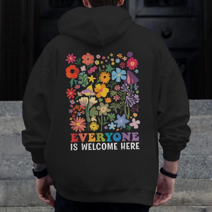 Everyone Is Welcome Here Tshirt Idaho Teacher Support Retro Men Zip Up Hoodie Back Print, funny design Everyone Is Welcome Here Tshirt Idaho Teacher Support Retro Men Zip Up Hoodie Back Print, funny design