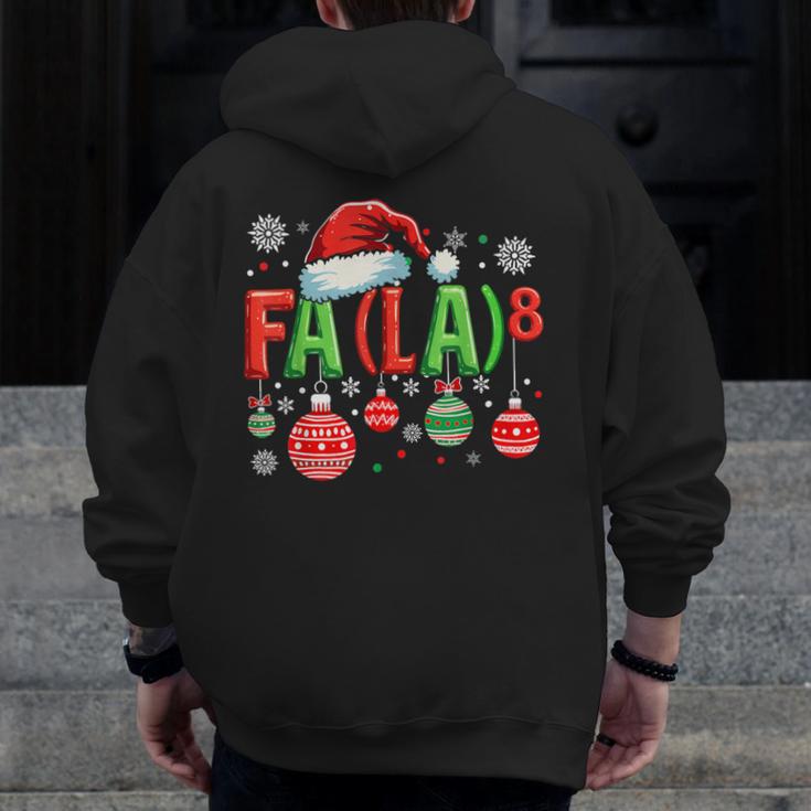 FA LA 8 Christmas Santa FA La Math Teacher Student Men Zip Up Hoodie Back Print, funny design FA LA 8 Christmas Santa FA La Math Teacher Student Men Zip Up Hoodie Back Print, funny design