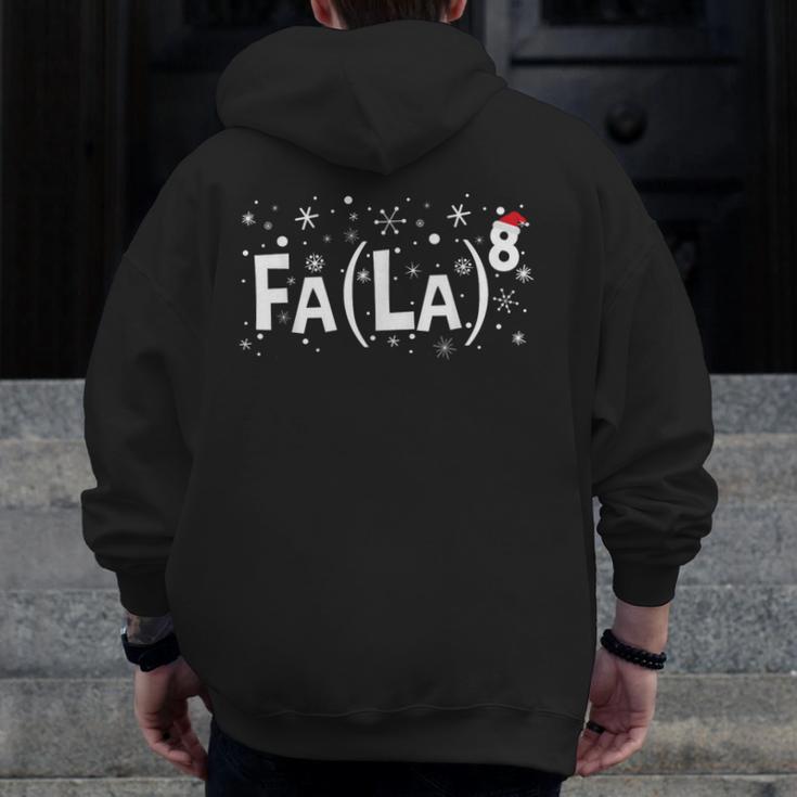 Fa La 8 Shirt Math Teacher Christmas Men Zip Up Hoodie Back Print, funny design