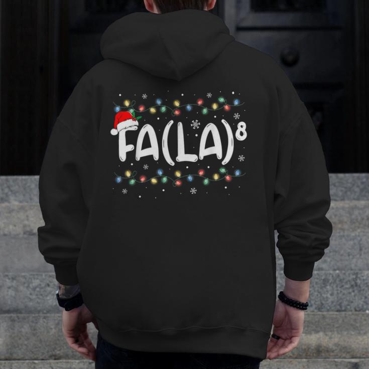 FA LA8 Christmas Santa Fa La Math Teacher Men Women Men Zip Up Hoodie Back Print, funny design FA LA8 Christmas Santa Fa La Math Teacher Men Women Men Zip Up Hoodie Back Print, funny design
