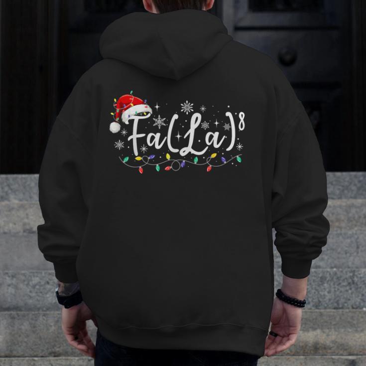 FA LA8 Christmas Santa Fa La Math Teacher Student Men Zip Up Hoodie Back Print, funny design