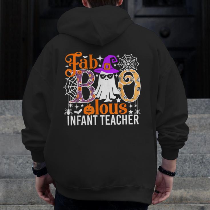 Fab Boo Lous Infant Teacher Halloween Costume Men Zip Up Hoodie Back Print, funny design Fab Boo Lous Infant Teacher Halloween Costume Men Zip Up Hoodie Back Print, funny design