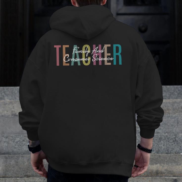 FACS Teacher Family And Consumer Science Teacher Men Zip Up Hoodie Back Print, Science Teacher Gifts, funny design FACS Teacher Family And Consumer Science Teacher Men Zip Up Hoodie Back Print, Science Teacher Gifts, funny design