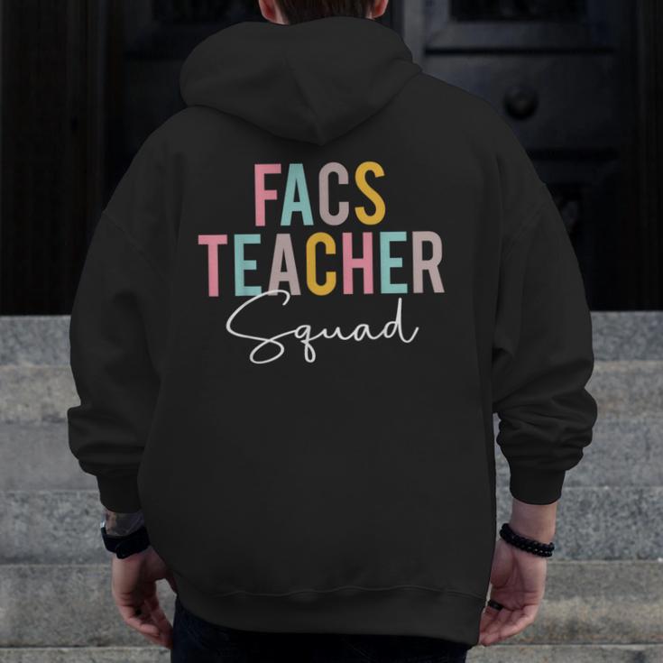 FACS Teacher Squad Colorful Appreciation Day Back To School Men Women Girls Kids Men Zip Up Hoodie Back Print, funny design