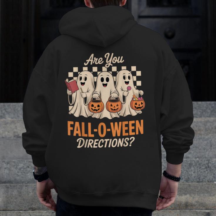 Are You Fall O Ween Directions Teacher Halloween Boo Ghost Men Zip Up Hoodie Back Print, funny design Are You Fall O Ween Directions Teacher Halloween Boo Ghost Men Zip Up Hoodie Back Print, funny design
