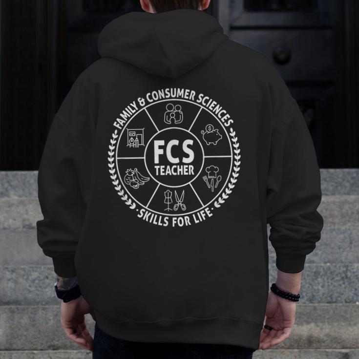 Family And Consumer Sciences FACS FCS Teacher Men Zip Up Hoodie Back Print, funny design