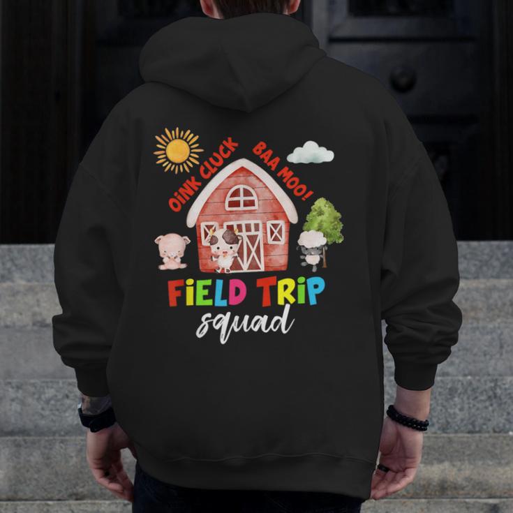 Farm Field Trip Squad Field Day 2025 Teachers Students Men Zip Up Hoodie Back Print, funny design Farm Field Trip Squad Field Day 2025 Teachers Students Men Zip Up Hoodie Back Print, funny design