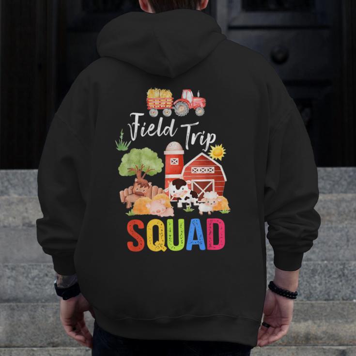 Farm Trip Field Trip Squad Farm Visit Teachers Students Men Zip Up Hoodie Back Print, funny design