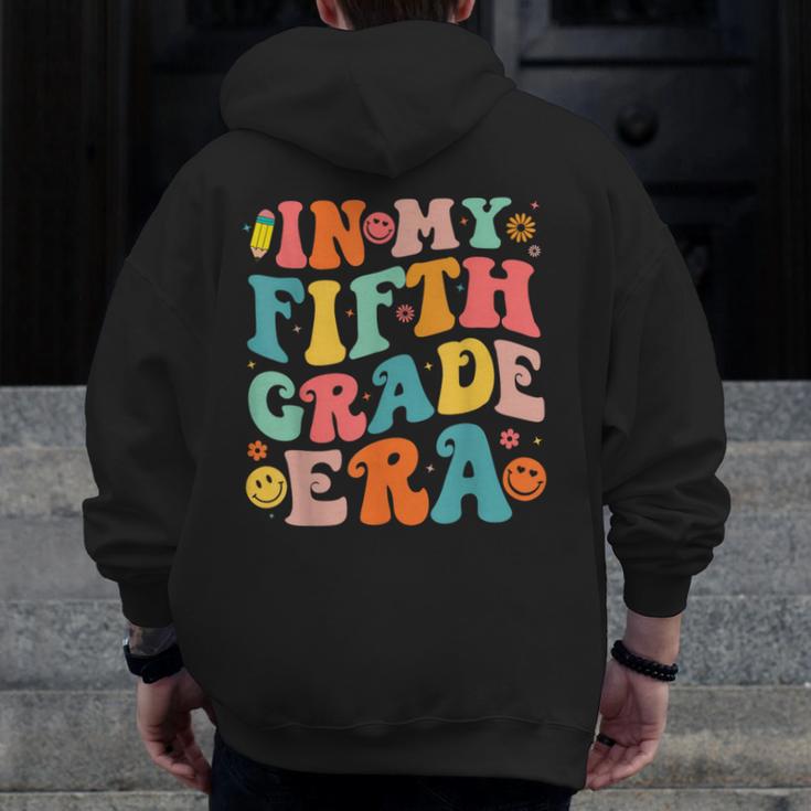 In My Fifth Grade Era 5th Grade Teacher Back To School Men Zip Up Hoodie Back Print, funny design
