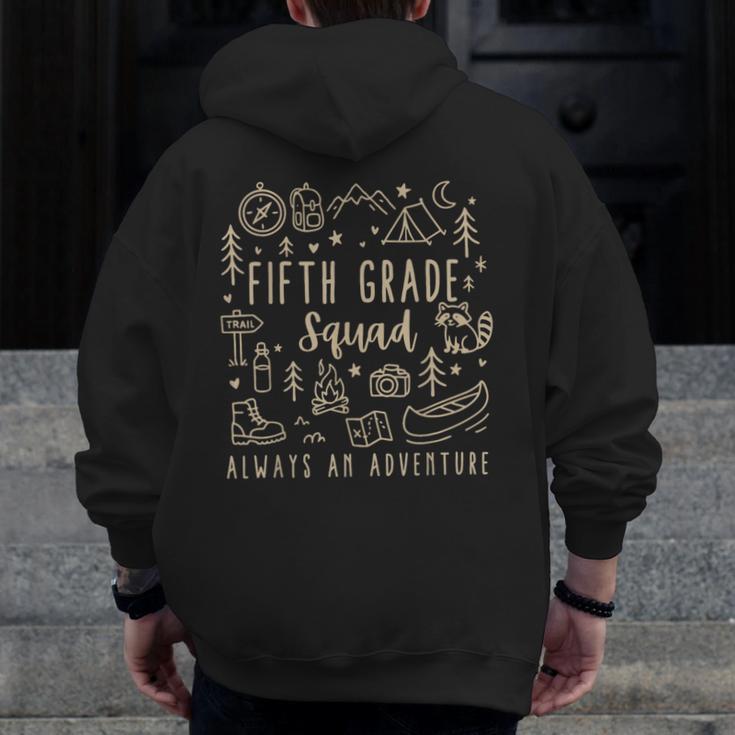 Fifth Grade Squad Adventure Camping 5th Grade Teacher Kids Men Zip Up Hoodie Back Print, funny design Fifth Grade Squad Adventure Camping 5th Grade Teacher Kids Men Zip Up Hoodie Back Print, funny design