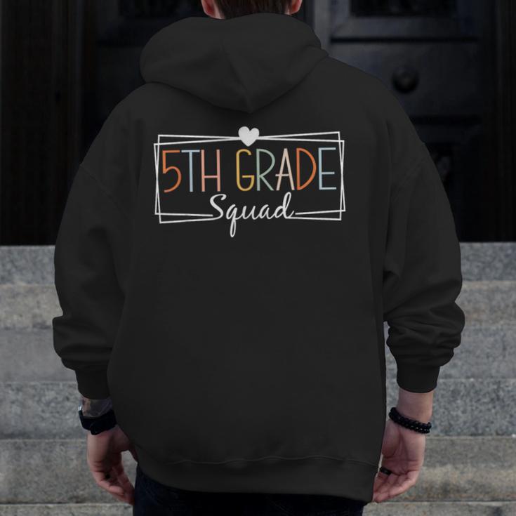 Fifth Grade Squad Teachers Kids 5th Grade Back To School Men Zip Up Hoodie Back Print, funny design