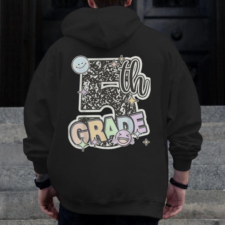 First Day Of Fifth Grade Composition Notebook Teacher Men Zip Up Hoodie Back Print, First Grade Teacher Gifts, funny design First Day Of Fifth Grade Composition Notebook Teacher Men Zip Up Hoodie Back Print, First Grade Teacher Gifts, funny design