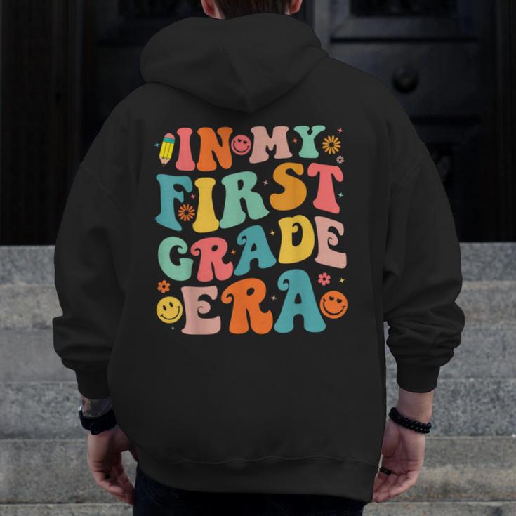 In My First Grade Era 1st Grade Teacher Back To School Men Zip Up Hoodie Back Print, First Grade Teacher Gifts, funny design In My First Grade Era 1st Grade Teacher Back To School Men Zip Up Hoodie Back Print, First Grade Teacher Gifts, funny design