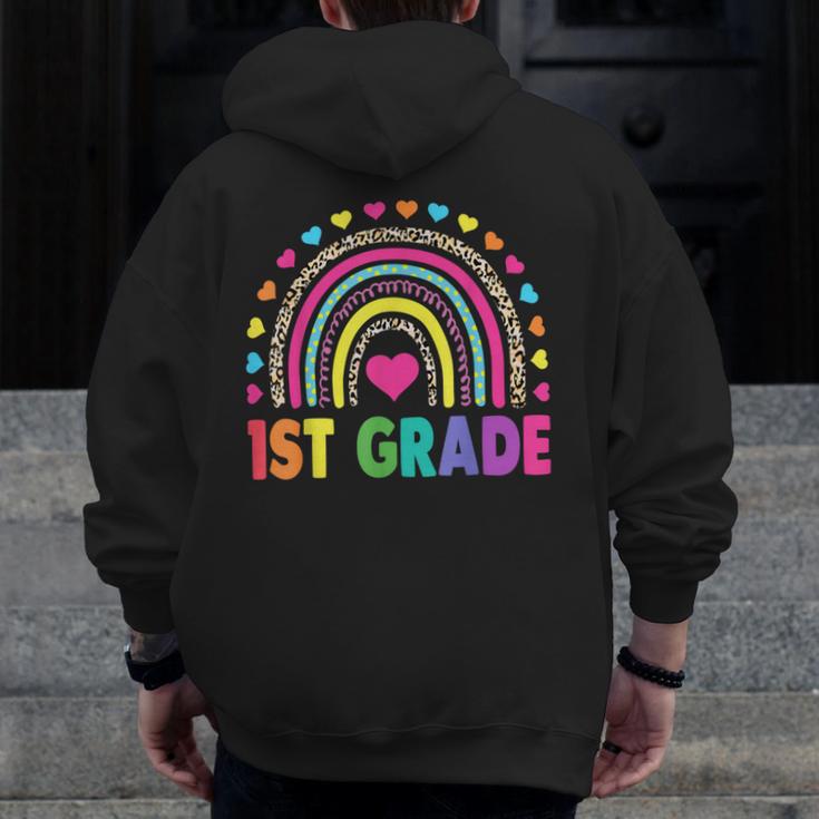 First Grade Rainbow Girls Boys Teacher Team 1st Grade Squad Men Zip Up Hoodie Back Print, First Grade Teacher Gifts, funny design First Grade Rainbow Girls Boys Teacher Team 1st Grade Squad Men Zip Up Hoodie Back Print, First Grade Teacher Gifts, funny design