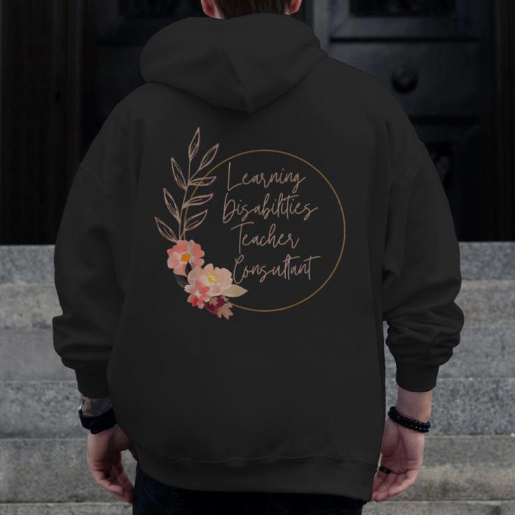 Floral Learning Disabilities Teacher Consultant SPED Teacher Men Zip Up Hoodie Back Print, funny design Floral Learning Disabilities Teacher Consultant SPED Teacher Men Zip Up Hoodie Back Print, funny design