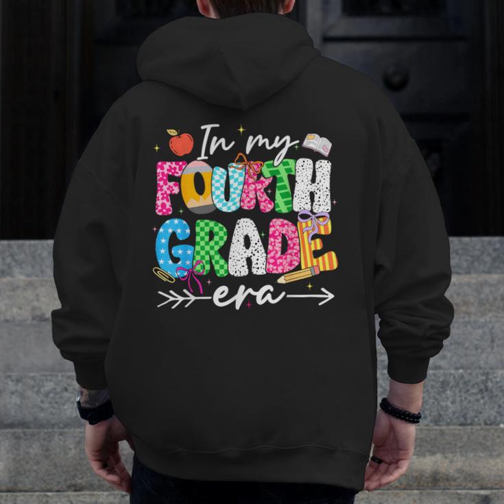 In My Fourth Grade Era 4th Grade Girl Teacher Back To School Men Zip Up Hoodie Back Print, 4th Grade Teacher Gifts, funny design