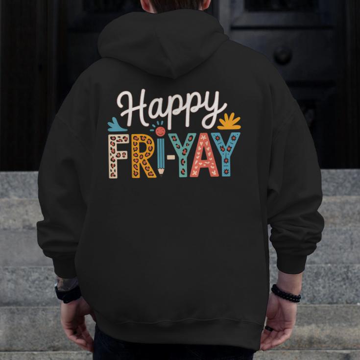 Fri-Yay Teacher Fry Yay Friday Weekend Happy Fri-Yay Men Zip Up Hoodie Back Print, funny design Fri-Yay Teacher Fry Yay Friday Weekend Happy Fri-Yay Men Zip Up Hoodie Back Print, funny design