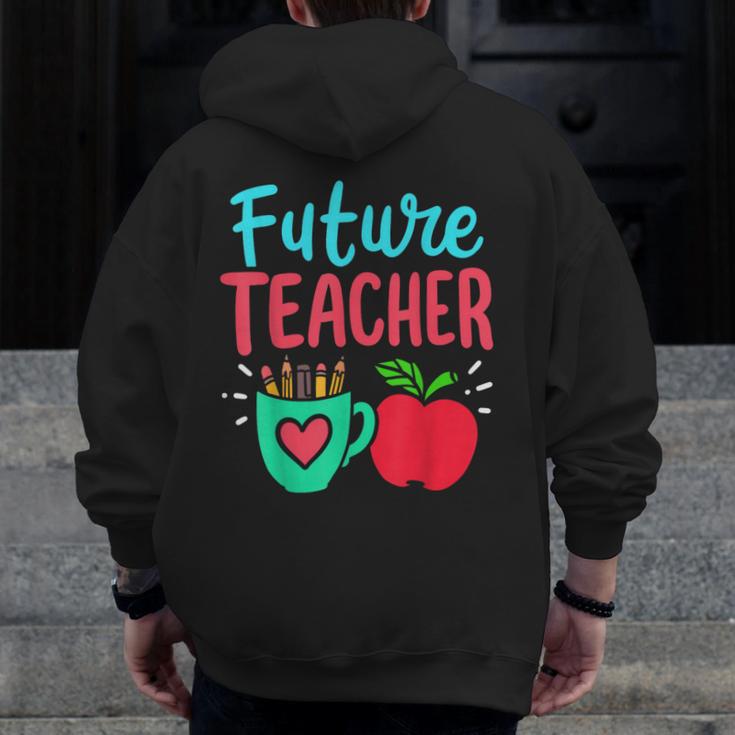 Future Teacher Education Student Men Zip Up Hoodie Back Print, Future Teacher Gifts, funny design Future Teacher Education Student Men Zip Up Hoodie Back Print, Future Teacher Gifts, funny design