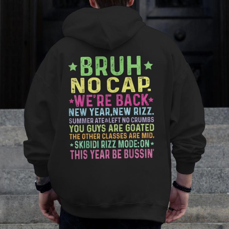 Gen A Slang Teachers Happy 1st Day Of School 2025 Students Men Zip Up Hoodie Back Print, funny design Gen A Slang Teachers Happy 1st Day Of School 2025 Students Men Zip Up Hoodie Back Print, funny design