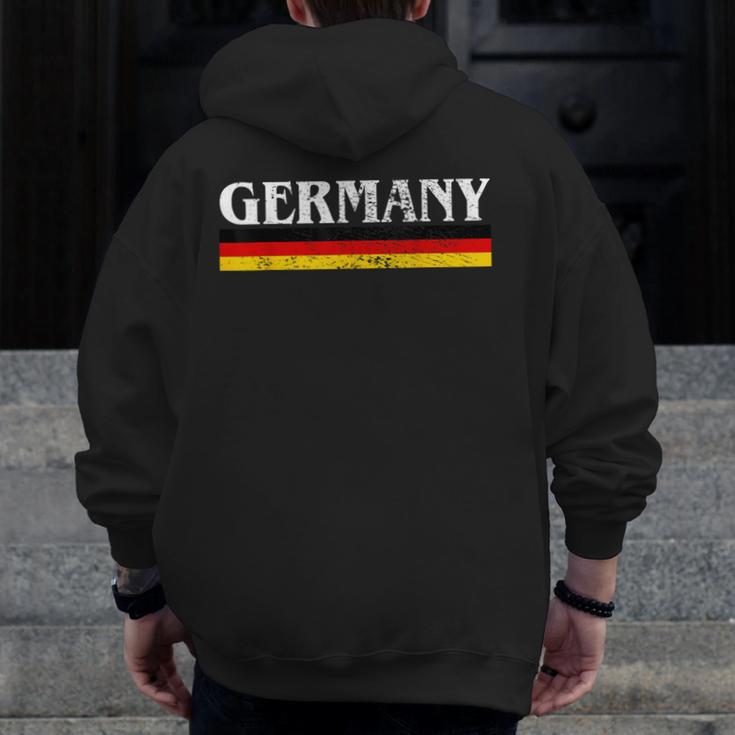 Germany Vintage Men Zip Up Hoodie Back Print, funny design