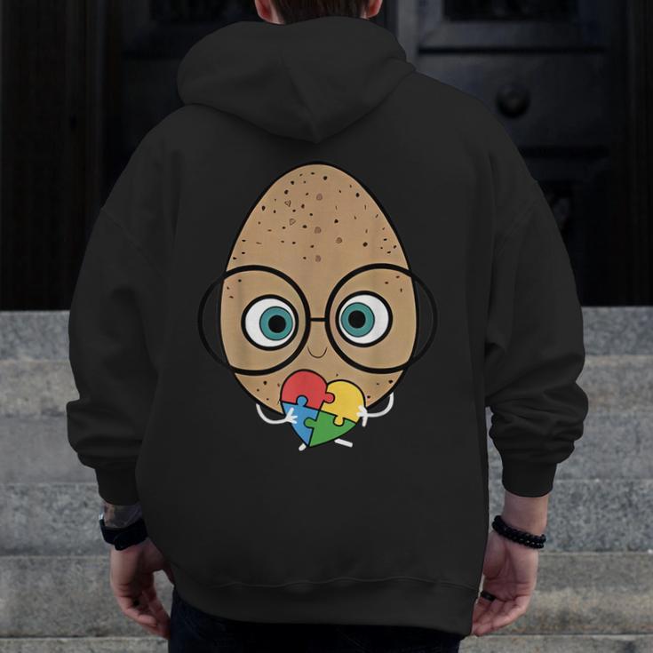 The Good Egg Teacher Halloween Costume Food Group Cute Men Zip Up Hoodie Back Print, funny design