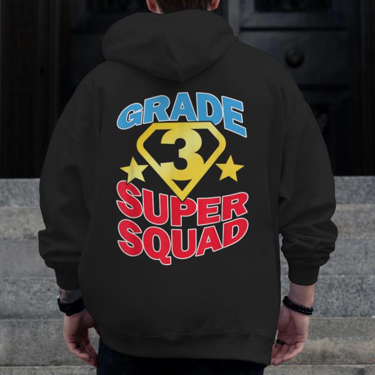 Grade 3 Super Squad Superhero Teacher Team Men Women Girls Kids Men Zip Up Hoodie Back Print, Super Teacher Gifts, funny design Grade 3 Super Squad Superhero Teacher Team Men Women Girls Kids Men Zip Up Hoodie Back Print, Super Teacher Gifts, funny design