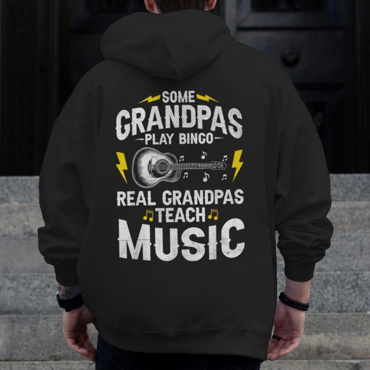 Some Grandpas Play Bingo Real Grandpas Teach Music Teacher Men Zip Up Hoodie Back Print, funny design Some Grandpas Play Bingo Real Grandpas Teach Music Teacher Men Zip Up Hoodie Back Print, funny design