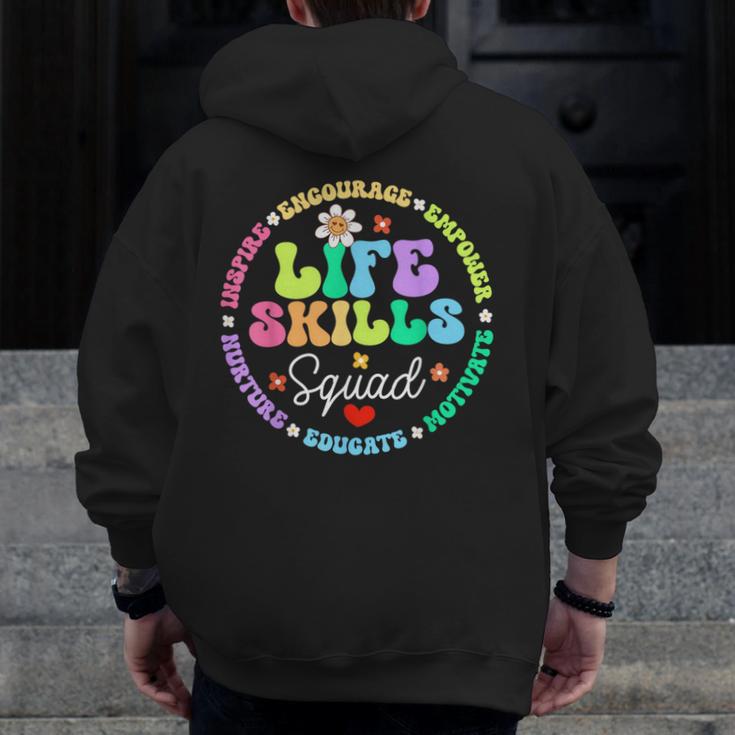Groovy Life Skills Squad Teacher Special Ed SPED Team Crew Men Zip Up Hoodie Back Print, Groovy Teacher Gifts, funny design Groovy Life Skills Squad Teacher Special Ed SPED Team Crew Men Zip Up Hoodie Back Print, Groovy Teacher Gifts, funny design