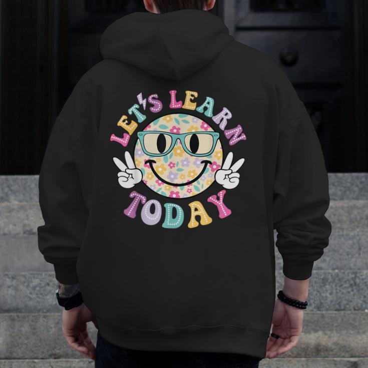 Groovy Retro Lets Learn Today Teacher Student Back To School Men Zip Up Hoodie Back Print, Groovy Teacher Gifts, funny design Groovy Retro Lets Learn Today Teacher Student Back To School Men Zip Up Hoodie Back Print, Groovy Teacher Gifts, funny design