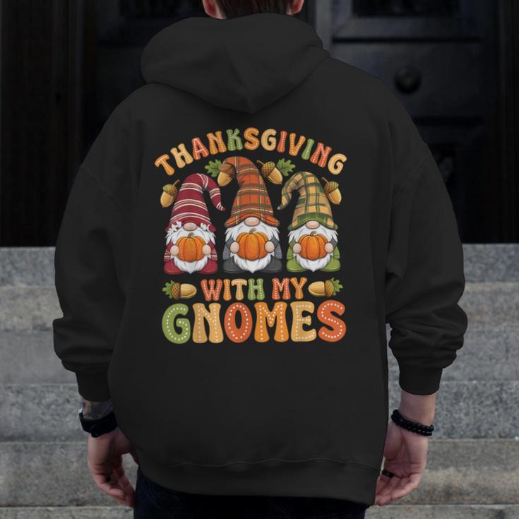Groovy Thanksgiving With My Gnomie Women Teacher Fall Gnome Men Zip Up Hoodie Back Print, Groovy Teacher Gifts, funny design Groovy Thanksgiving With My Gnomie Women Teacher Fall Gnome Men Zip Up Hoodie Back Print, Groovy Teacher Gifts, funny design