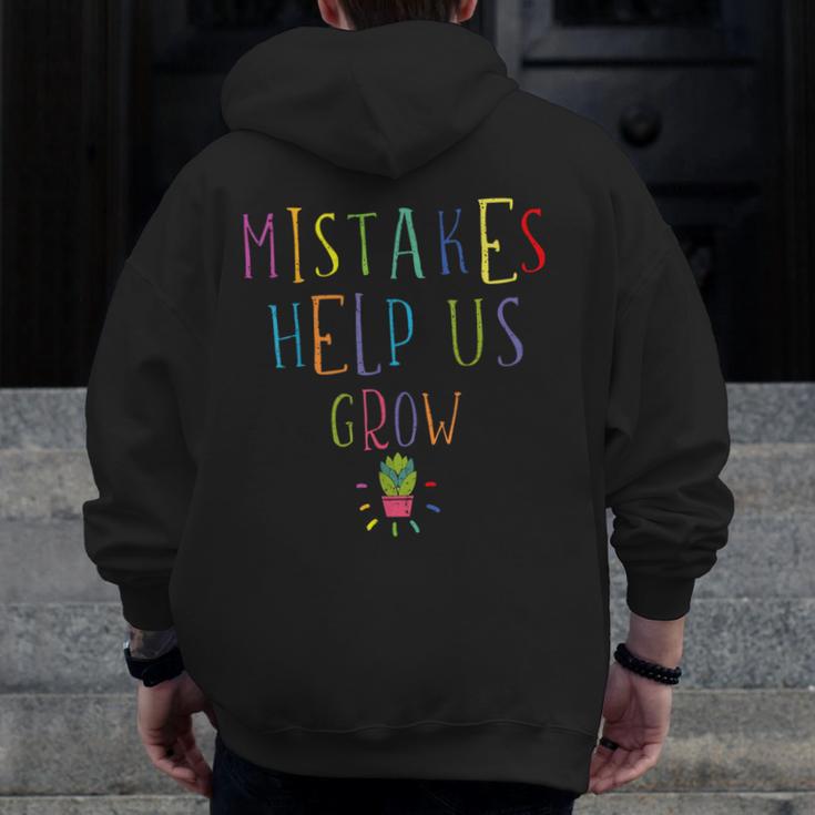 Growth Mindset Shirt For Teacher Mistakes Help Us Grow Men Zip Up Hoodie Back Print, funny design Growth Mindset Shirt For Teacher Mistakes Help Us Grow Men Zip Up Hoodie Back Print, funny design