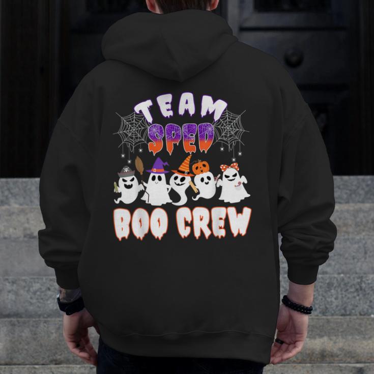 Halloween Costume Team SPED Teacher Special Education Men Zip Up Hoodie Back Print, funny design Halloween Costume Team SPED Teacher Special Education Men Zip Up Hoodie Back Print, funny design