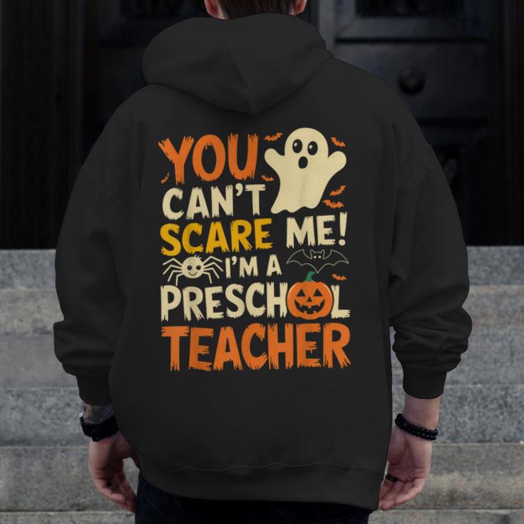 Halloween Preschool Teacher You Can't Scare Me Im A Teacher Men Zip Up Hoodie Back Print, funny design Halloween Preschool Teacher You Can't Scare Me Im A Teacher Men Zip Up Hoodie Back Print, funny design