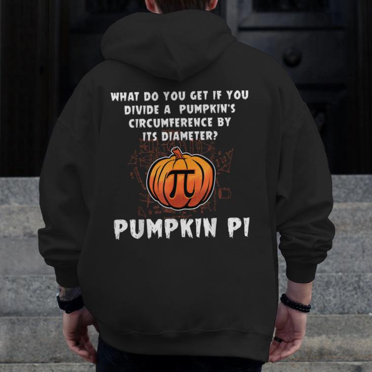 Halloween Pumpkin Pi Math Geometry Teachers Students For Men Women Kids Men Zip Up Hoodie Back Print, funny design Halloween Pumpkin Pi Math Geometry Teachers Students For Men Women Kids Men Zip Up Hoodie Back Print, funny design