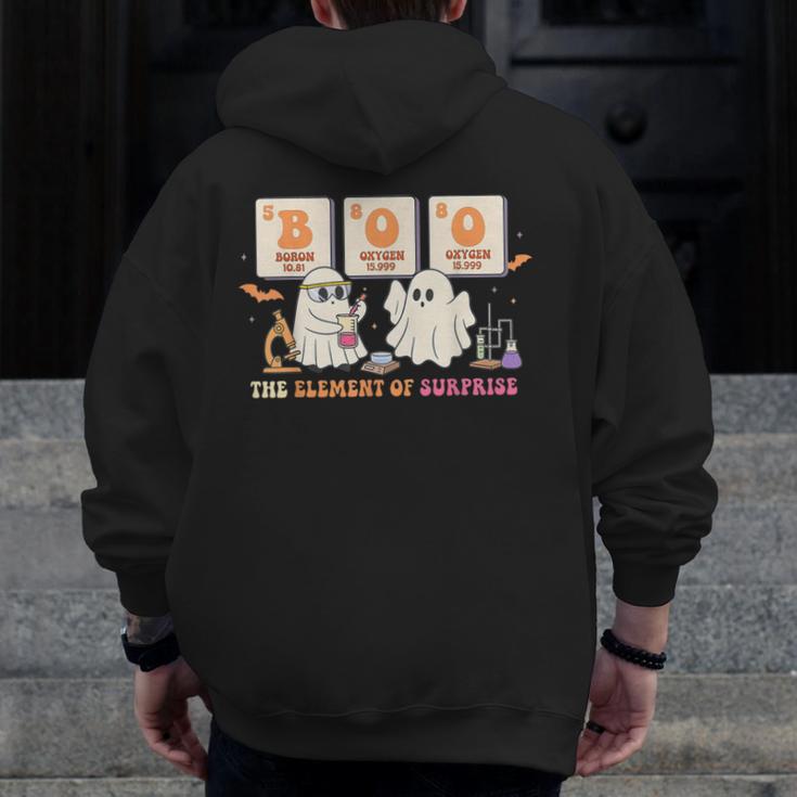 Halloween Science Teacher Boo Ghost The Element Of Surprise Men Zip Up Hoodie Back Print, Science Teacher Gifts, funny design Halloween Science Teacher Boo Ghost The Element Of Surprise Men Zip Up Hoodie Back Print, Science Teacher Gifts, funny design