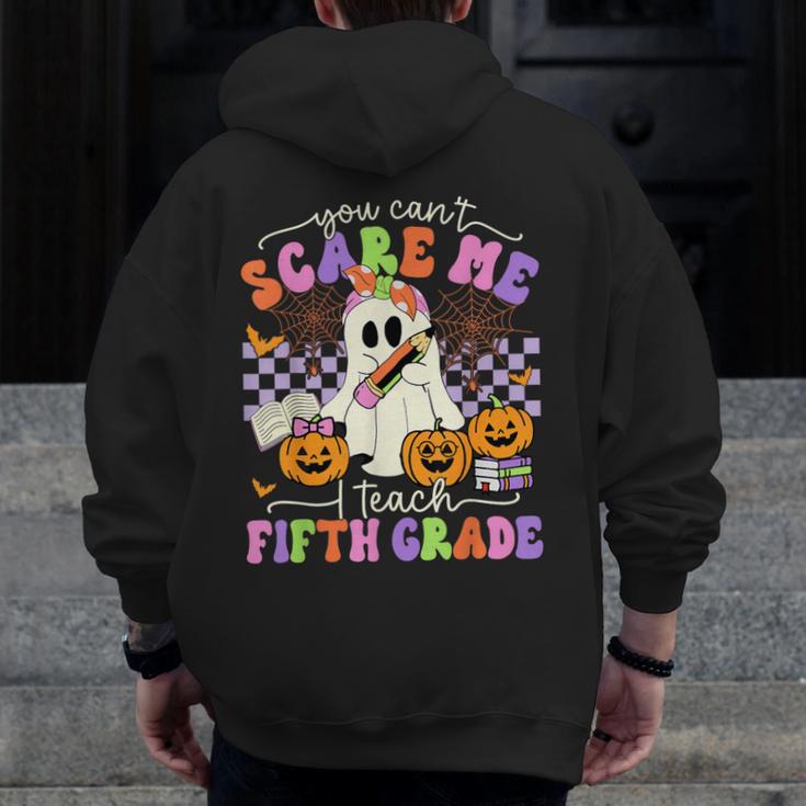 Halloween Teacher You Can't Scare Me I Teach Fifth Grade Men Zip Up Hoodie Back Print, funny design Halloween Teacher You Can't Scare Me I Teach Fifth Grade Men Zip Up Hoodie Back Print, funny design