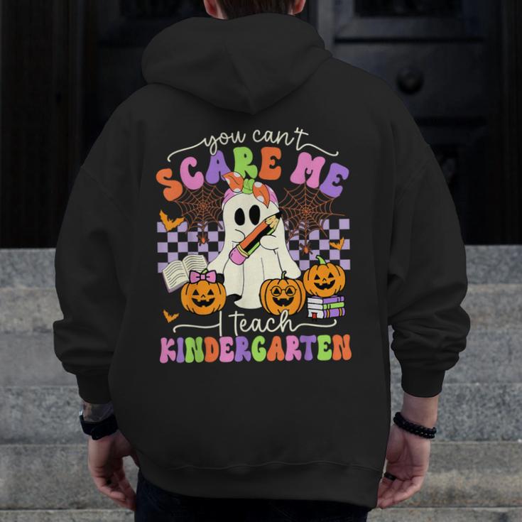 Halloween Teacher You Can't Scare Me I Teach Kindergarten Men Zip Up Hoodie Back Print, funny design Halloween Teacher You Can't Scare Me I Teach Kindergarten Men Zip Up Hoodie Back Print, funny design