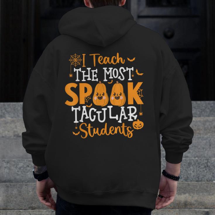 Halloween Teacher I Teach The Most Spooktacular Students Men Women Men Zip Up Hoodie Back Print, funny design Halloween Teacher I Teach The Most Spooktacular Students Men Women Men Zip Up Hoodie Back Print, funny design